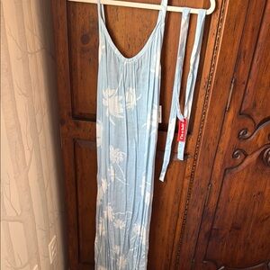 Light Blue Floral Maxi Dress